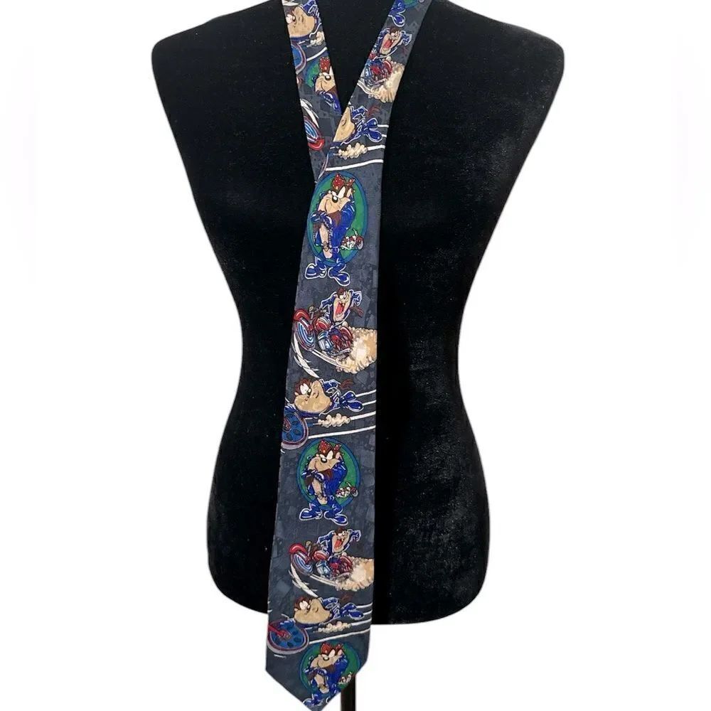 Vintage Looney Tunes Tasmanian Devil men’s tie EUC